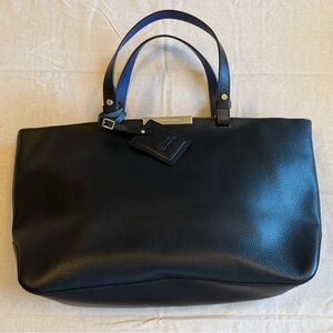 Longchamp Le Foulonne Large Blue and Black Leather Bag
